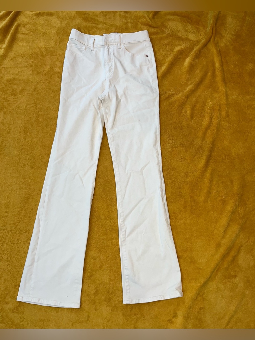 Express White Flared Wide-Leg Jeans